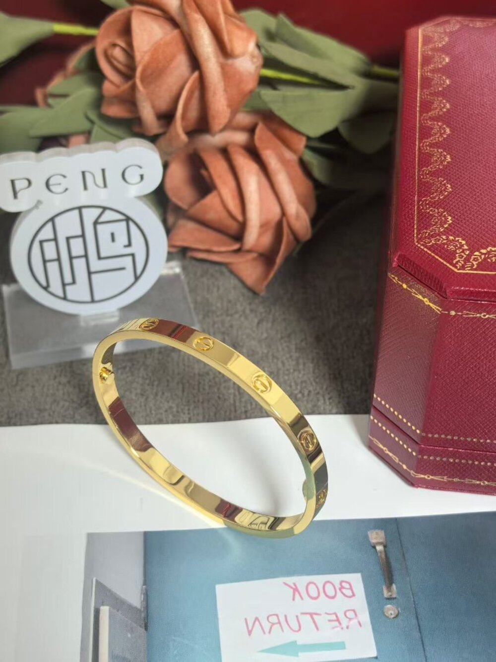 Cartier Love Gold‑Tone Hinged Bangle